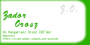 zador orosz business card